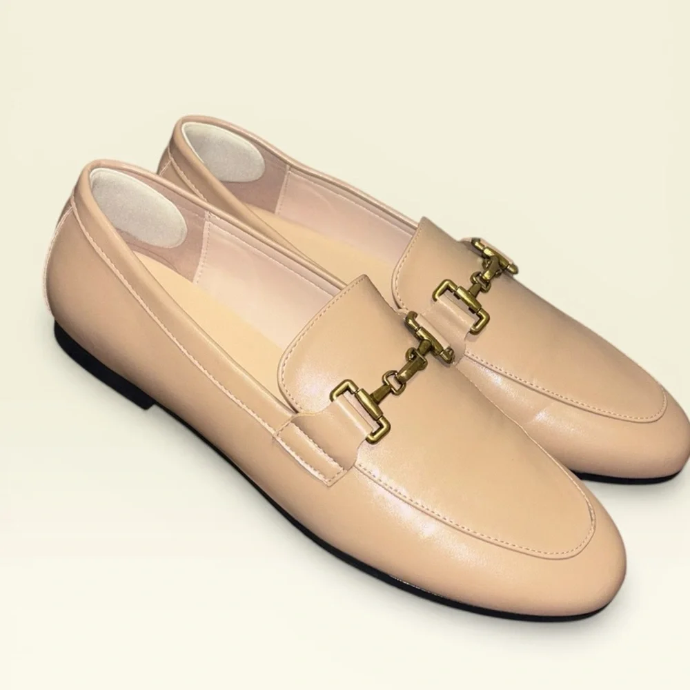 C. Paravano Gold Bit Round Toe Loafers - Picture 2 of 7